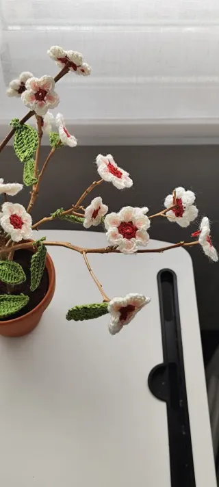 Árbol de almendro crochet