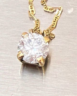 Cadena t colgante Oro 18k Con 1.03 Diamante natura