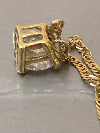 Cadena t colgante Oro 18k Con 1.03 Diamante F/SI2