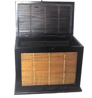 Baúl decorativo bambú y madera