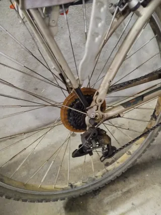 Bicicleta Paseo Decathlon con Silla y Cesta