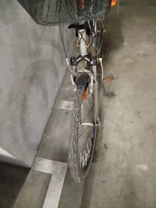 Bicicleta Paseo Decathlon con Silla y Cesta