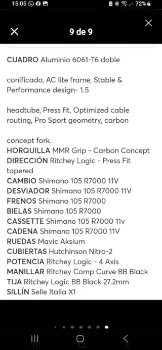 Bicicleta de carretera negra