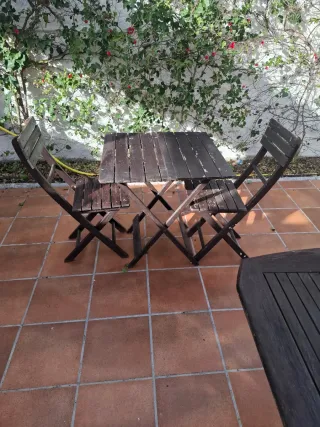 Juego mesa jardin. 2mesas y 4sillas