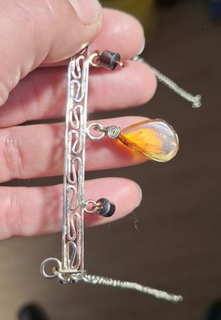 Collar Filigrana con Ámbar Natural Hecho a Mano