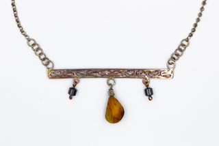 Collar Filigrana con Ámbar Natural Hecho a Mano