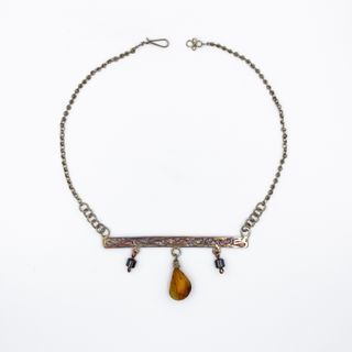 Collar Filigrana con Ámbar Natural Hecho a Mano