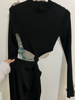 Mono negro con abertura cintura Talla S/M largo