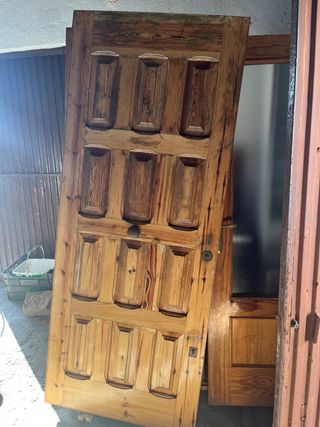 Puerta de madera maciza 10 paneles