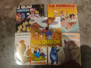 Lote Vinilos Infantiles: La Gallina Marcelina, La