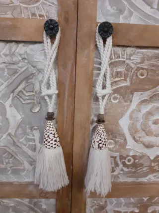 2 Alzapaños/Borlas con Conchas