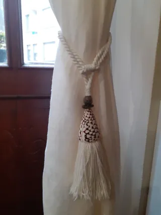 2 Alzapaños/Borlas con Conchas