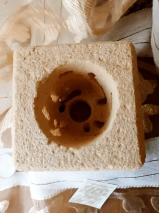 Portacandele in Pietra Leccese Fatto a Mano