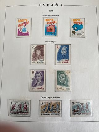Sellos España 1979 Ahorro Energía Personajes Depor