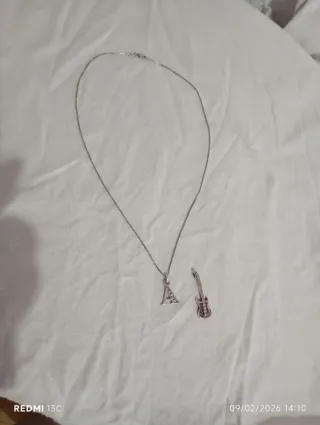 Colgante, Cadena Plata Mujer 2  Dijes  46cm - M