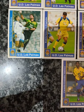 Lote cromos Las Palmas Mundicromo 2002