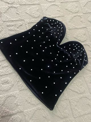 Top Zara Negro Brillante