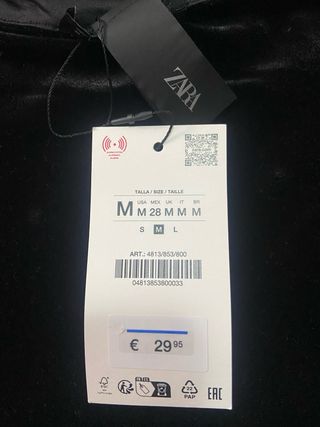 Top Zara Negro Brillante