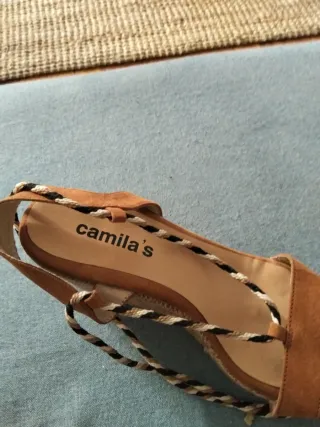 Sandalias Camilas Cuña Marrón