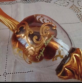 Caraffa Murano dorata decorata a mano