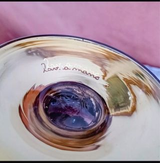 Caraffa Murano dorata decorata a mano