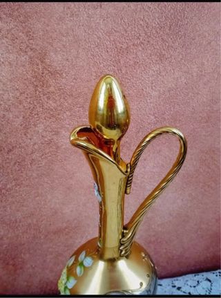 Caraffa Murano dorata decorata a mano