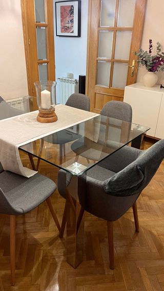 Mesa de cristal Maisons du Monde