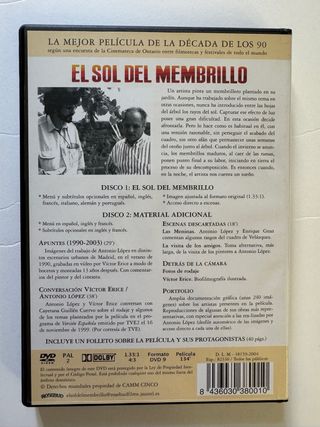 El Sol del Membrillo DVD - V. Erice / A. López de segunda mano por