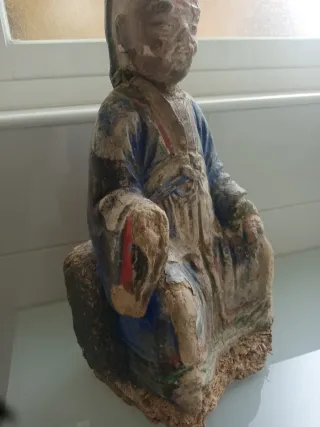 Escultura Dignatario Chino Terracota Antigua