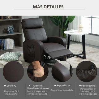 Sillón de Masaje Reclinable Marrón para arreglar