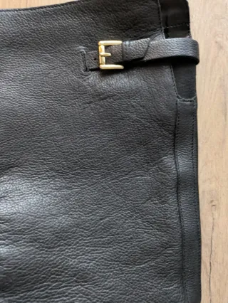 Botas altas de piel Stradivarius