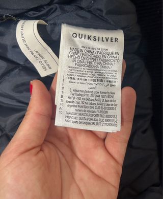 Chaqueta Varsity Quiksilver Talla L