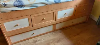 Armario esquinero juvenil modular madera y cristal