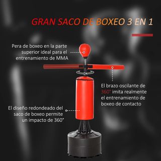 Saco de Boxeo de Pie con Bola de Velocidad