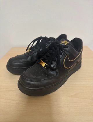 Nike Air Force 1 nere oro 36.5