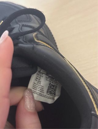 Nike Air Force 1 nere oro 36.5