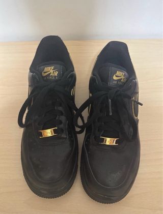 Nike Air Force 1 nere oro 36.5