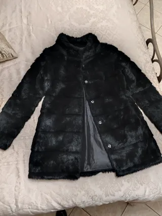 Pelliccia donna nera taglia S/M