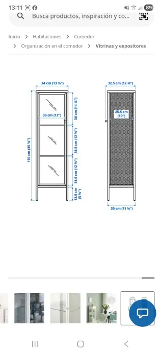 Mueble TV Ikea + Vitrina Baggebo Blanco