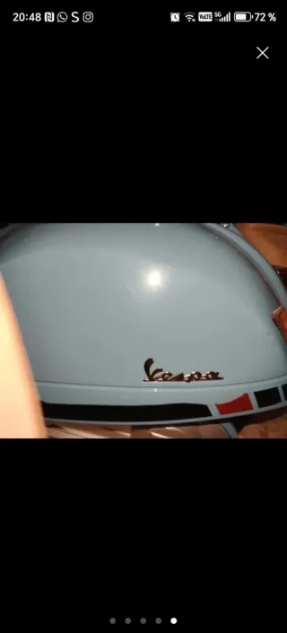 Moto Eléctrica Infantil Vespa Azul 4/6 años