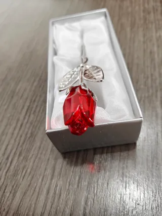 Rosa Roja Cristal Decorativa Caja Regalo