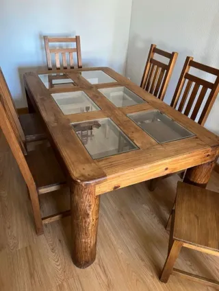 Conjunto salón madera maciza mejicana