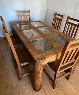 Conjunto salón madera maciza mejicana