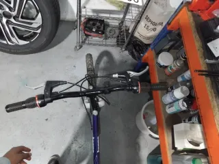 Bicicleta de montaña morada