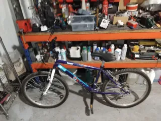 Bicicleta de montaña morada