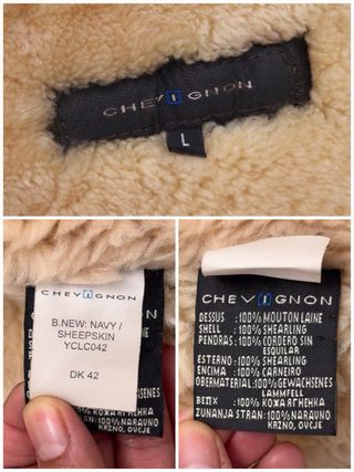 Chaqueta Bomber Cuero Cordero Lana Oveja Type B3 L