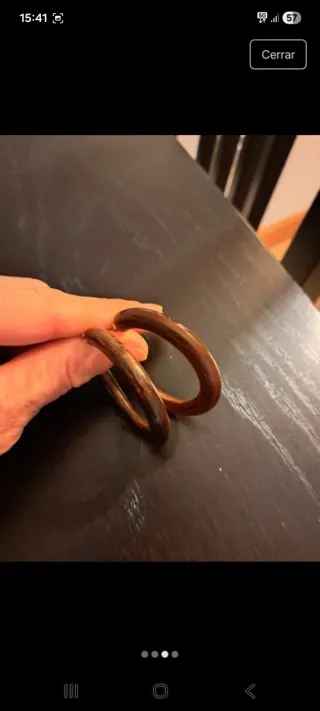 Pendientes Aro Imitación Madera