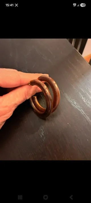 Pendientes Aro Imitación Madera