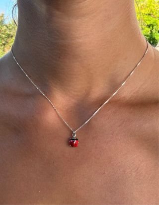 Catenina veneziana coccinella argento 925