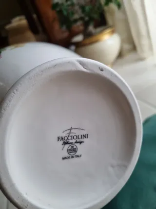 Vaso Ceramica Dipinto A Mano Floreale